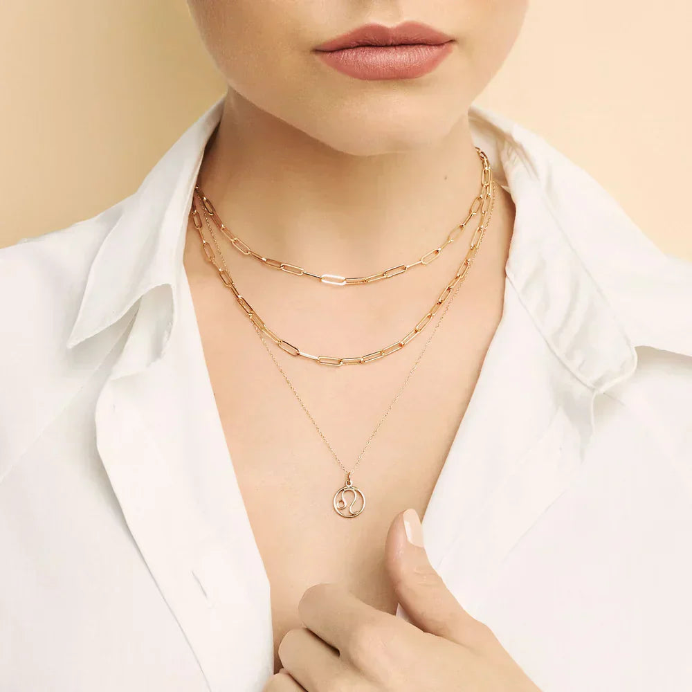 Auksinė grandinėlė su zodiako ženklu