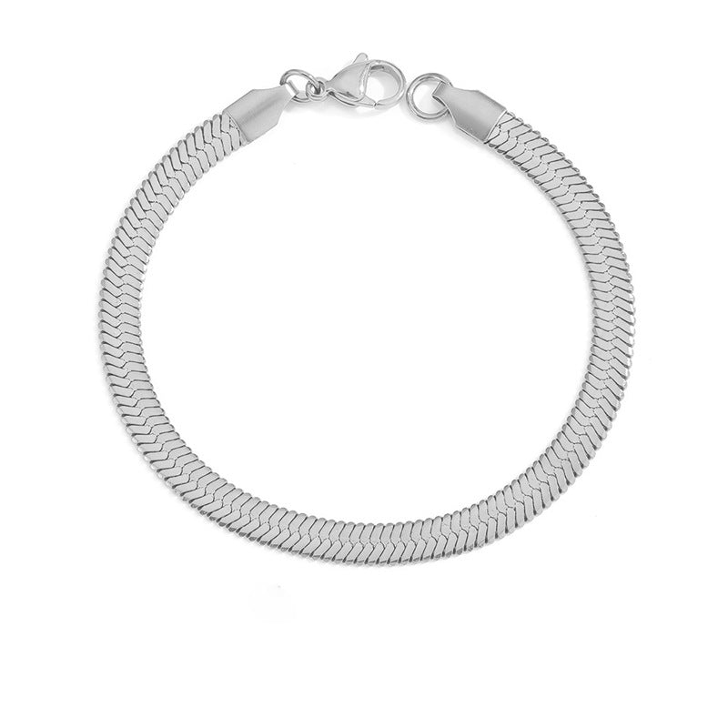 Stella herringbone grandinėlė apyrankė