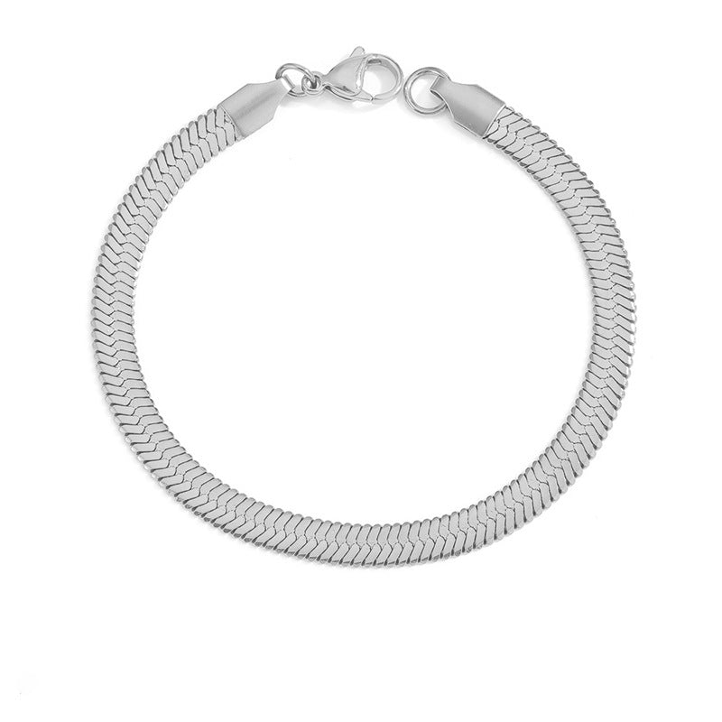Stella herringbone grandinėlė apyrankė