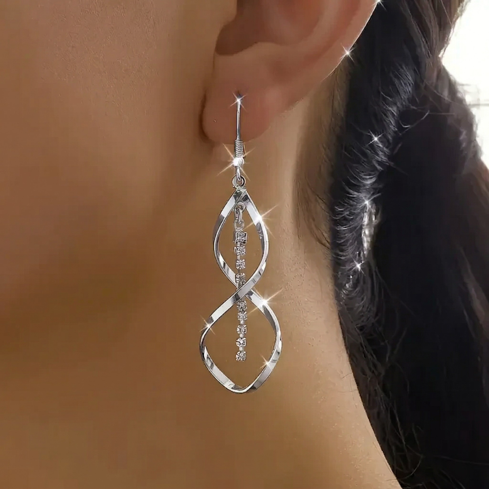 Sunbeam spiral auskarai | Auksinis