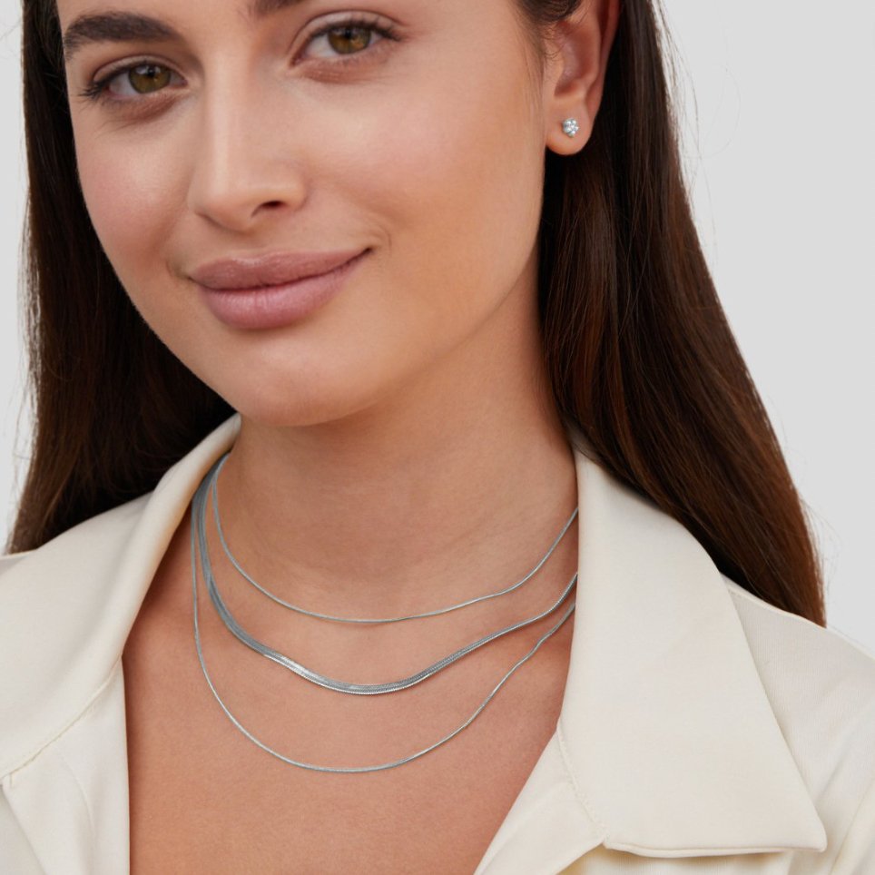 Sidabrinė daugiasluoksnė grandinėlė „Romy“