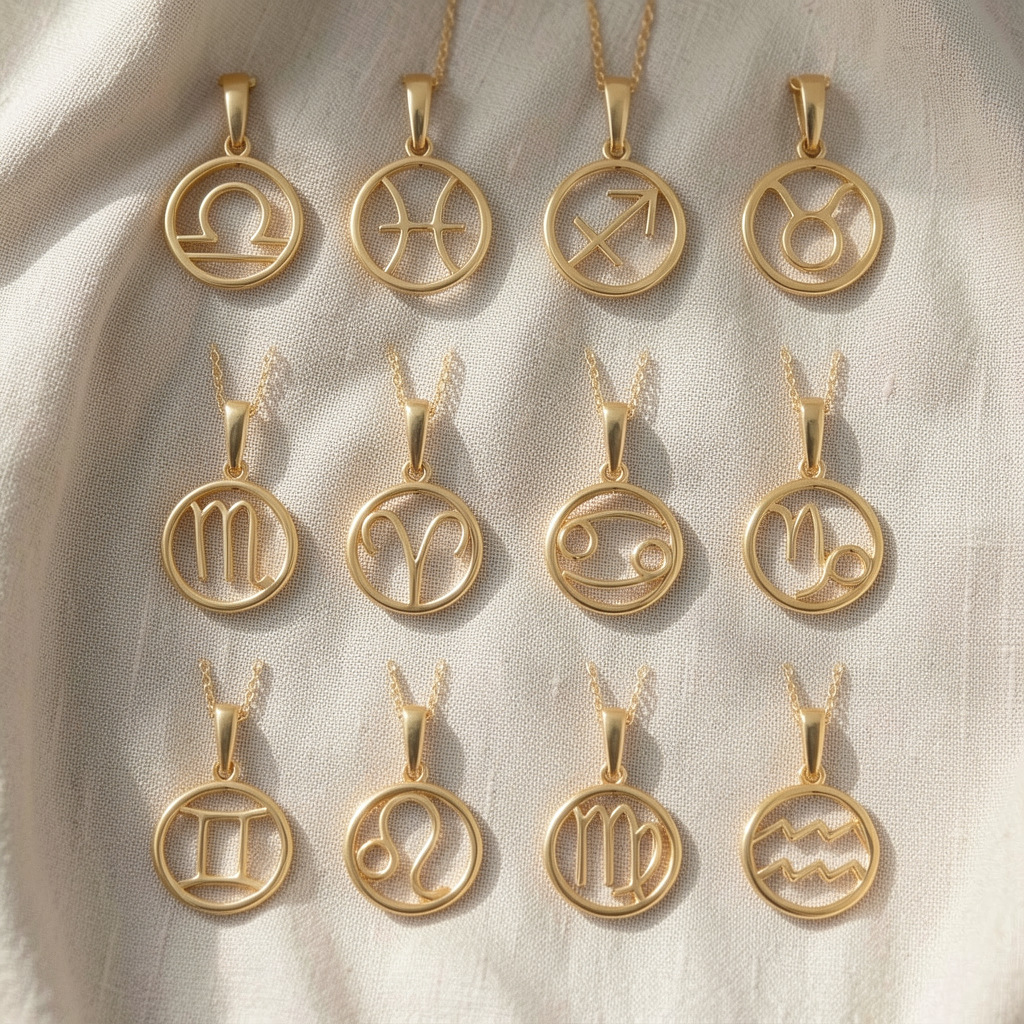 Auksinė grandinėlė su zodiako ženklu