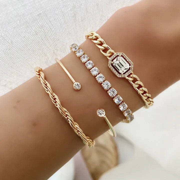 Auksinis susuktas rope bangle