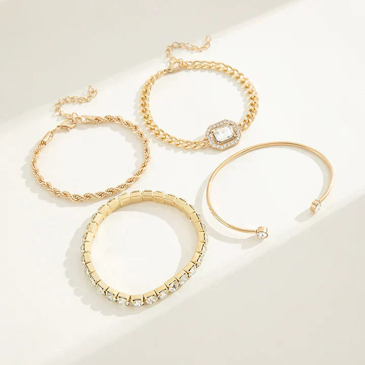 Auksinis susuktas rope bangle