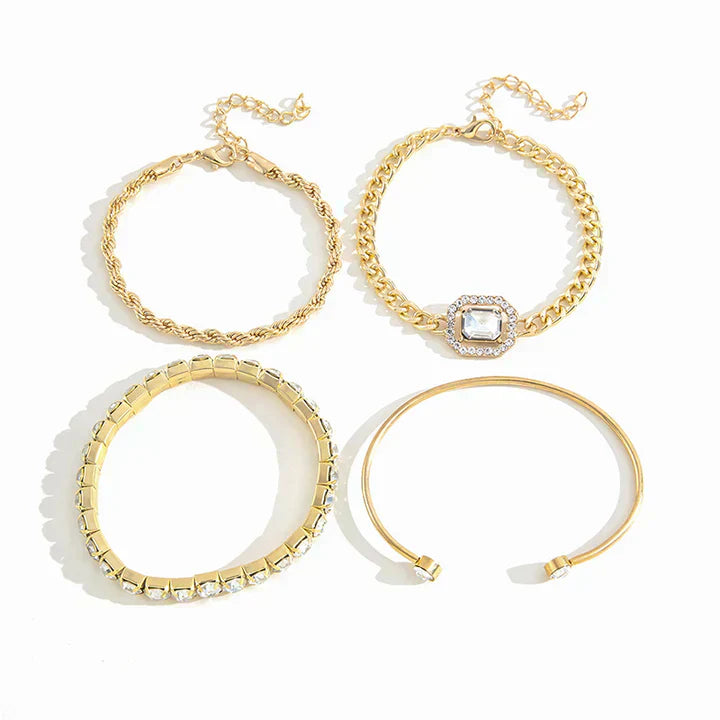 Auksinis susuktas rope bangle